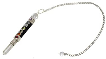 THIRD EYE CRYSTALS Cristal de turmalina negra Piedra de péndulo Colgante de cristal natural Chakra Cristal Péndulo de radiestesia Piedras preciosas de chakra Feng Shui Cristales facetados hechos a