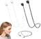 2 Pcs Magnetic Anti-Lost Straps Sport Compatible with AirPods Earbud Lanyard Strap Soft Silicone Straps Lanyard Neck Strap for Sports Running(Black, White)