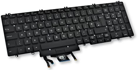 Dell Latitude 5500 5501 5510 5511 UK QWERTY Backlit Keyboard WDJ4X V35F8