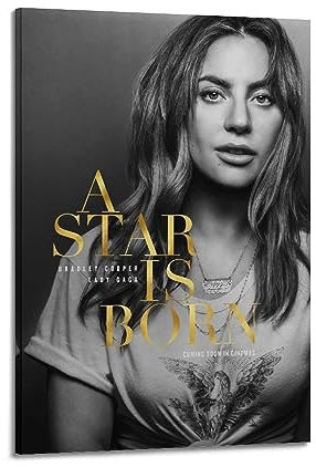 Filmposter A Star Is Born, Raumdekoration, ästhetisches Poster, künstlerisches Poster für Schlafzimmer, Wohnzimmer, Wände, 30 x 45 cm, Rahmenstil