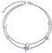 HOOHWE Fußkettchen für Damen 925 Sterling Silber Schildkröte/Muschel Fussketten für Frauen Größenverstellbar Fußkettchen Armbänder Sommer Schmuck für Frauen und Mädchen