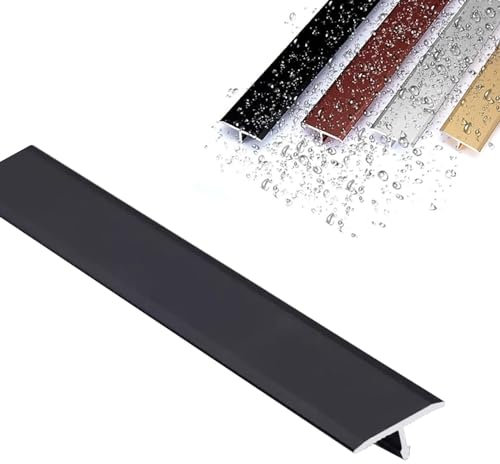 Wasserdicht Übergangsprofil Ausgleichsprofil, Boden/Tür T-Profil Bodenleiste, Schwarz Weiß Gold Aluminium Bodenübergangsstreifen Boden Abdeckleiste Ausgleichsprofil Für Fliesen Laminat/Parkett