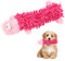 1 jouet en peluche pour chien - Jouet couineur pour chien - Réduit l'ennui - Convient pour les chiens de toutes tailles - Rose