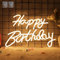 CooPark Happy Birthday Neonschild, LED Neonlicht Wanddekoration Lampe mit USB-betriebenem Dimmbar, Dekoration für Party, Schlafzimmer Café Jahrestag Geschenke für Freunde und Kinder