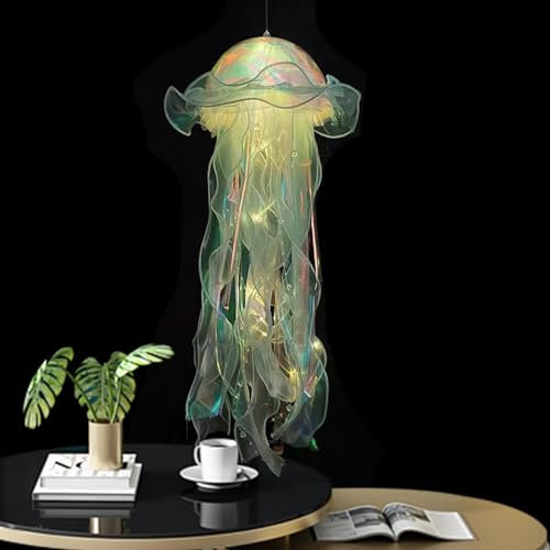 LED-Laterne mit Quallen, Bunte Quallen-Lampe, Quallen-Dekoration, Laternen-Dekorationen für Ozean-Themen-Dekoration, Geburtstagsparty, Geburtstagsgeschenke für Schlafzimmer Teksome
