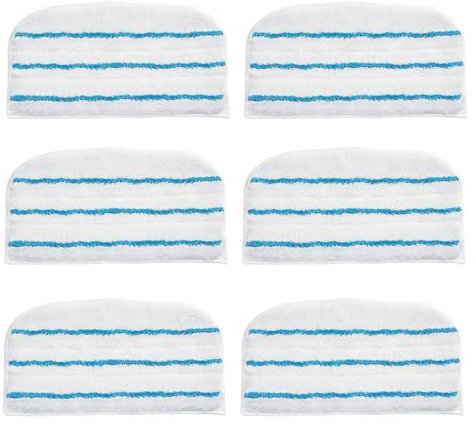 GIONAR 6PCS Washable Steam Mop Pads for Beldray BEL01097, Main Floor Cleaning Mop Replacement Wipes for Black and Decker FSM1600 FSM1610 FSM1620, FSMP20-XJ
