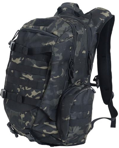 GUJOIN 45L Waterproof Fishing Hunting Backpack Outdoor Military Rucksacks Tactical Sports Camping Hiking Trekking Bags (Camo black)