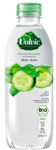 Volvic Essence BIO Minze Gurke aromatisiertes Wasser, 12er Pack (12 x 0.75 l) EINWEG