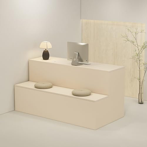 Computertisch aus Holz mit abschließbarer Schublade und Schrank (Nussbaum)