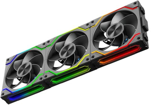 ICOLER JM-S30s Magnetic Type PC Fan,Infinity Mirror ARGB Reverse Case Fan,120 * 120 * 30mm PWM Triple Pack,Suitable for Computer Case & 360mm AIO Cooler