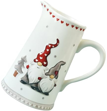 COLLBATH 1 Pc Bouteille D'eau Froide Pichet à Thé Vases Pour La Décoration Bouilloire à Lait Pichet à Lait De Noël Pichet à Boisson Décanteur D'eau Pichet à Eau Avec Anse Théière Céramique