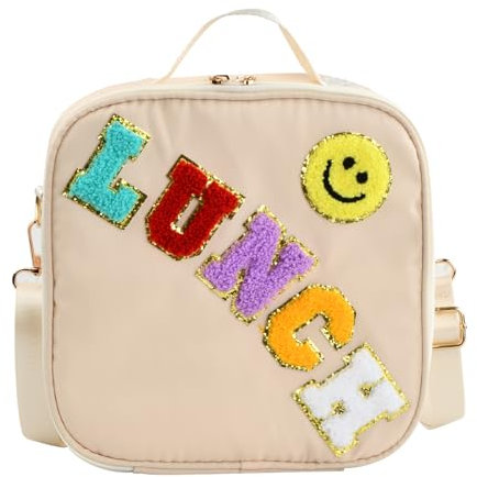 volumoon Bolsa de almuerzo, lonchera aislada de diseño bonito, bolsas reutilizables para el almuerzo, bolsa de almuerzo impermeable, bolsa de almuerzo plegable para mujeres, hombres, niños