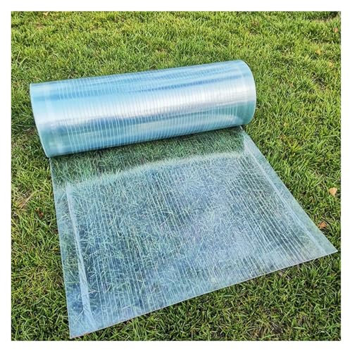 Feuille de polycarbonate transparente pour auvent extérieur Housse imperméable pour serres abris de jardin et abris auto Facile à couper 1,56 x 20 m