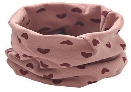 ENSTAB Baby Schal Baumwolle Loop Schal Kinder Baby Loop Hals Wärmer Schlauchschal Mädchen und Junge (A-Burgunder Herz)