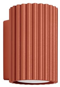 SOLLUX lighting Wandleuchte Innen Wandlampe Aluminium 1 Flammig 6,5 x 8,5 x 10 cm Karbon Ockerrot