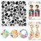 CHGCRAFT Easter Polymer Clay Texture Sheets Ostereier Textur Stempel Sheets Kaninchen Silikon Textur Stempel Clay Textur Matte Textur Sheets für Polymer Clay Schmuck und Clay Ohrringe Werkzeuge