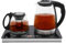 Bouilloire en verre 1500 W - Avec théière et station à thé - Chauffage rapide - Fonction maintien au chaud - Multifonctionnel