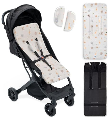 Colchoneta Silla de Paseo Universal Transpirable Idela para Verano con tejido 3d Cojín Silla de Paseo para el Cochecito o Silleta - danielstore (Safari beig)