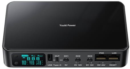 Mini UPS Power Supply UK 10400mAh DC UPS12V Mini UPS for Router Modem POE Uninterrupted Power Supply Yuuki Power