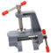 KONTONTY Mini Vise Jewelers Hobby Small Clamps Miniature Flat Woodworking Vice Craft Clamping Portable Bench Fixing Jewelry Making Grip Jig Welding Micro Table Vice Clamp Silver