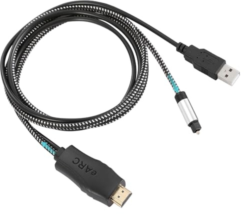 UNSTINCER HDMI eARC ARC zu Optisch Audio Konverter, Kabel 110cm/43in,HDMI Extractor Wandler Adapter für TV zu Lautsprecher Heimkino Soundbar, USB Powered 192kHz 24Bit Dolby DTS 5.1 PCM 2.0