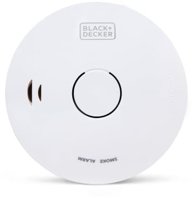 BLACK+DECKER - Smoke Alarm | Battery-Powered Smoke Alarm with 10-Year Battery Included. Easy-Install Fire Detector for Bedrooms, Hallways & Living Rooms