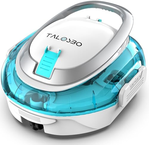 TALOSBO (2026 Upgrade) S2 Robot Piscina,Doble Filtración, Doble Motor Robot Limpiafondos Piscina Sin Cable, 90 Min Autonomía, Autoaparcable, para Piscinas de Fondo Plano 80 m²