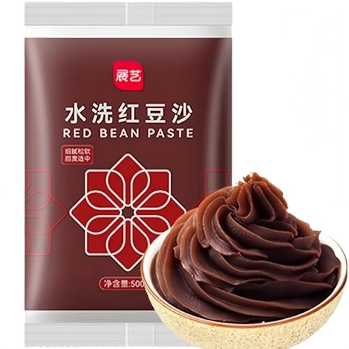 Pâte de haricots rouges allégée en sucre 500g Texture Lisse Et Goût Authentique,ngrédient Polyvalent Pour Pâtisseries Asiatiques Mochi Dorayaki Brioches Vapeur Gâteaux Et Desserts Faits Maison