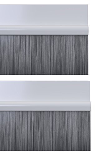 STORMGUARD 02AM0031000W BDS-Guarnizione autoadesiva per Spazzola per Porta, Bianco, 1 m, Set di 2 Pezzi