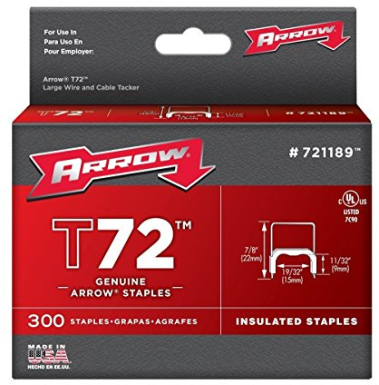 Arrow Fastener 721189 19/32 T72 Insulated Staples