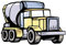 Samunshi® Betonmischer LKW Aufkleber Sticker Autoaufkleber Scheibenaufkleber - 15x10cm mehrfarbig