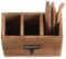 DESIGN DELIGHTS Holz STIFTEHALTER Box 18 | Mahagoni, 19x12x10 cm (BxHxT) | Stiftebox mit Metallgriff, Shabby Style