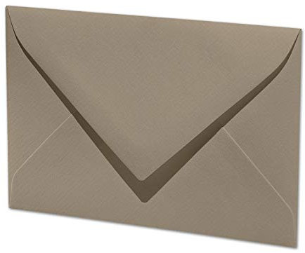ARTOZ 75x DIN C7 kleine Briefumschläge - Braun (Taupe) 110 x 75 mm - 100 g/m² Mini Umschläge für Hochzeit Geburtstag Weihnachten Party Geschenkkärtchen - Serie 1001