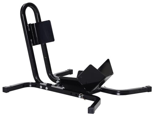 HOMCOM Aparcamiento de Moto Ajustable Soporte de Rueda de Moto Metal para Ruedas ∅43,48,53cm