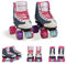 Byox Rollschuhe Denim versch. Größen, Glitzerräder, ABEC-5, bis 60 kg, PU-Räder, Größen:Gr. 38-39