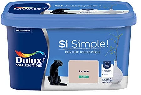 Dulux Valentine Peinture Si Simple Peinture Intérieure Toutes Pièces - Peinture Mur et Plafond, Porte et Plinthe - Couleur : Le Nude Satin - 2,5 L