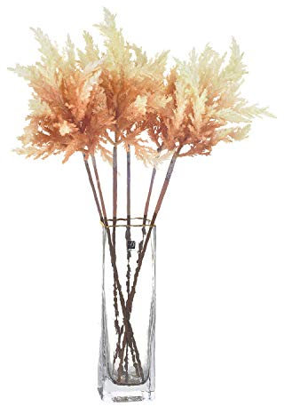 JD - Rami di cipresso artificiali, 6 piante artificiali da 53,3 cm, per decorazioni per la casa, per matrimoni, bouquet fai da te, colore: marrone