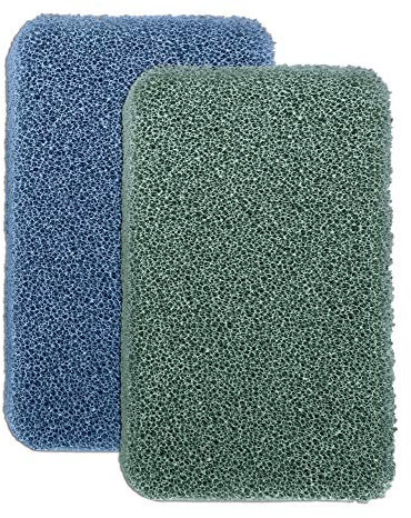 Steuber Silikonschwamm 2er Set grün-blau für alle Oberflächen, handlich & effizient