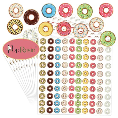 2000 Pcs Donut Design Hole Reinforcement Stickers (Outer 0.5”, Inner 0.25”)
