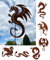 Gartenfigur Ehrfürchtiger Drache 60x44cm + Stab Gartenstecker Edelrost Gartendeko Wetterfest Rost Metall Rostfigur Drachen Figur Dragon von Steinfigurenwelt