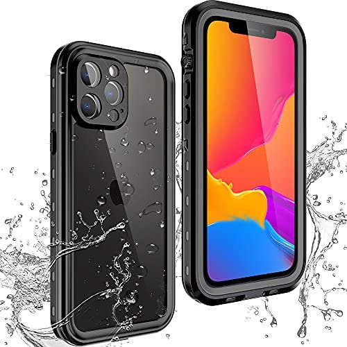 ShellBox Case Designed for iPhone 13 Pro Max Case, [Military Grade Drop Protection] [IP68 Waterproof] Shockproof Slim Clear Case for iPhone 13 Pro Max 6.7 inch 2021, Black