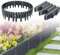 ACXIN 2,8m Rasenkante Kunststoff Holzoptik Beeteinfassung Garden Border Beetzaun Mähkante Palisade Wetterfest Garten dekorativ 1 Element BxHxT: 28x24x1 cm, Anthrazit
