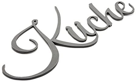 Küche Türschild Schriftzug Firma Name Wandschild Selbstklebend Grau