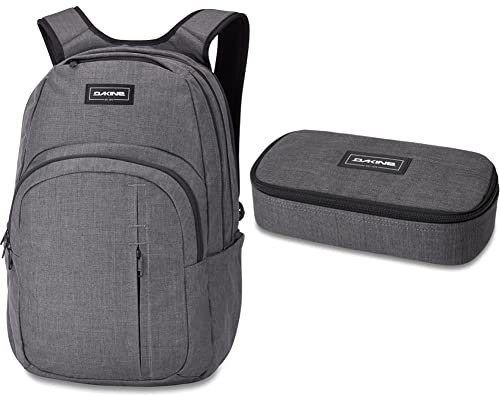 Dakine Campus Premium 28L Rucksack, Carbon & Federmäppchen XL, Großes Schulmäppchen, Schulmäppchen mit Reißverschluss-Innenfach - Schulmäppchen für Jungen und Mädchen, für Schule und Uni, Carbonii