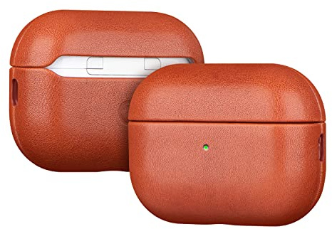 Lopie AirPods Pro 2nd Gen Leather Case Cover, Brown, Unisex