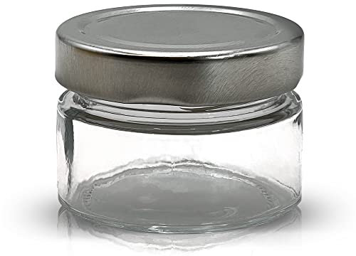 Apoidea – Honiggläser 160g mit DEEP Twistoff Deckel in Silber 24 Stück/Honiggläser 160g mit Deckel/Honigglas und Einweckglas Deepglas/Hochwertige Honig Gläser für Ihren eigenen Honig
