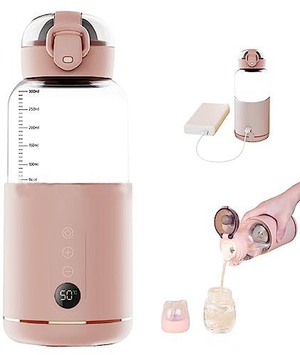 Calentador De Biberones Calentador De Biberones Travel Essentials Calentador De Agua PortáTil De 300 ML Para FóRmula De Bebé Control De Temperatura Preciso Calentador De Leche Recargable Por USB