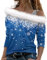 Hoody Damen Mit Kapuze Damen Pusteblume Shirts Pulli Damen Oversize Hemdkleid Damen Weihnachten 3D Druck Plüsch Schulterfrei Langarm Pulli Shirt Mit Schulterriemen Xmas Damenpullover (Blue, M)