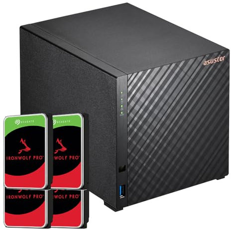 Asustor Bundle NAS AS1104T 1Go avec 4 disques de 12To IronWolf Pro