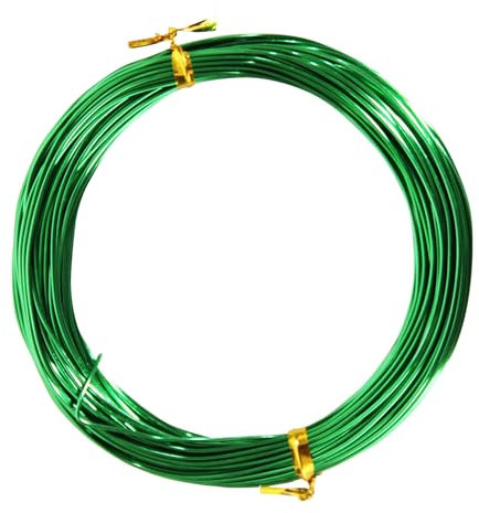 Chudeng Alambre de aluminio verde de 50 pies, alambre de escultura de calibre 18 de 0.039 in de grosor, alambre de armadura para esculpir, alambre de metal flexible para hacer muñecas, esqueleto, manu